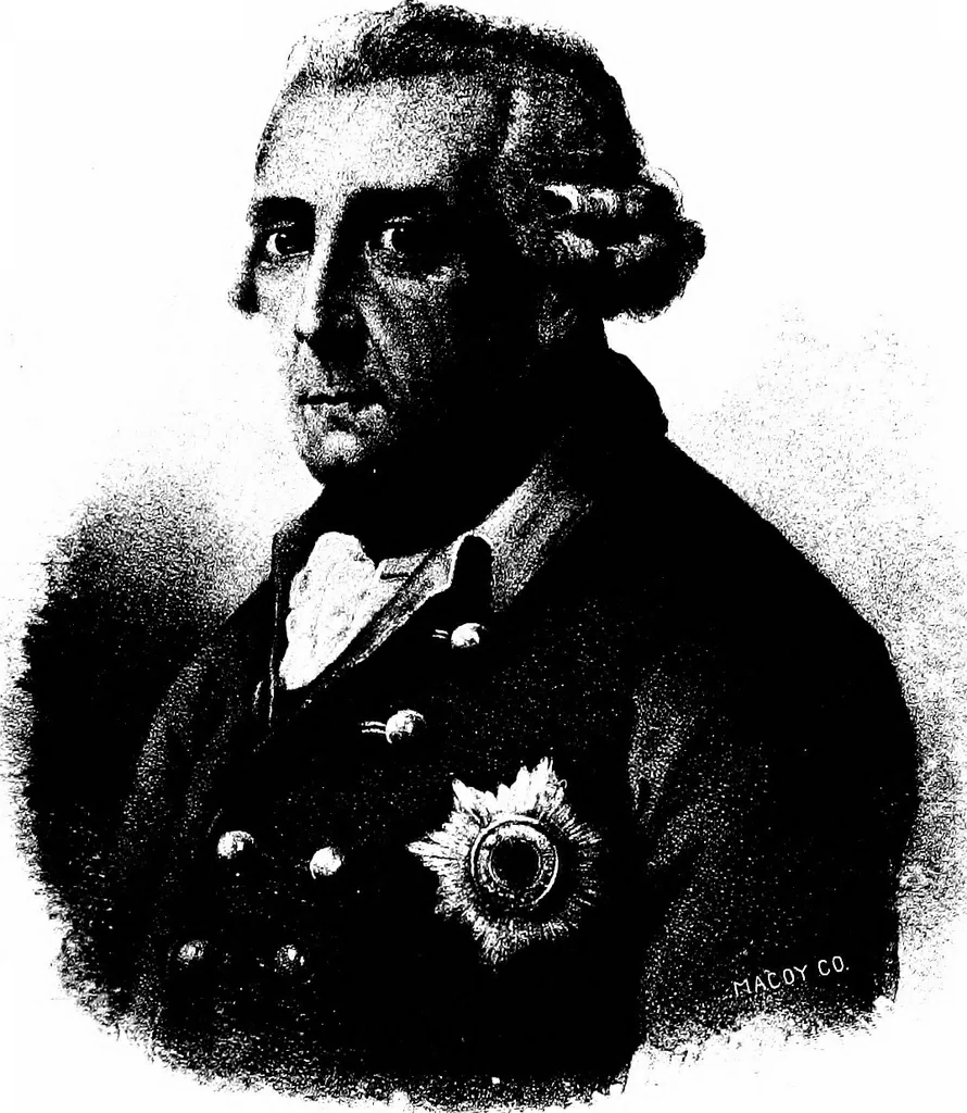 An illustration from A concise history of freemasonry, 1904, leaf 486