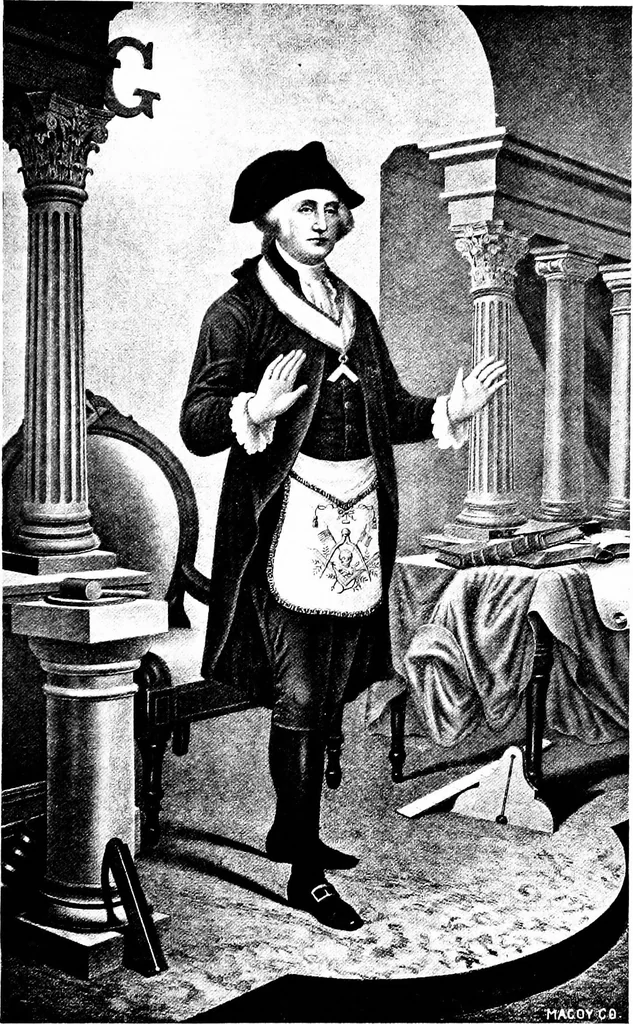 An illustration from A concise history of freemasonry, 1904, leaf 544