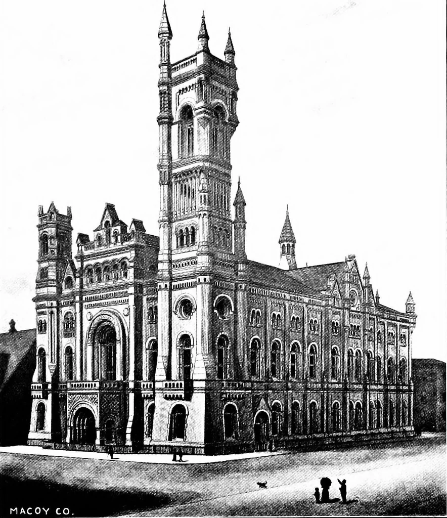 An illustration from A concise history of freemasonry, 1904, leaf 554