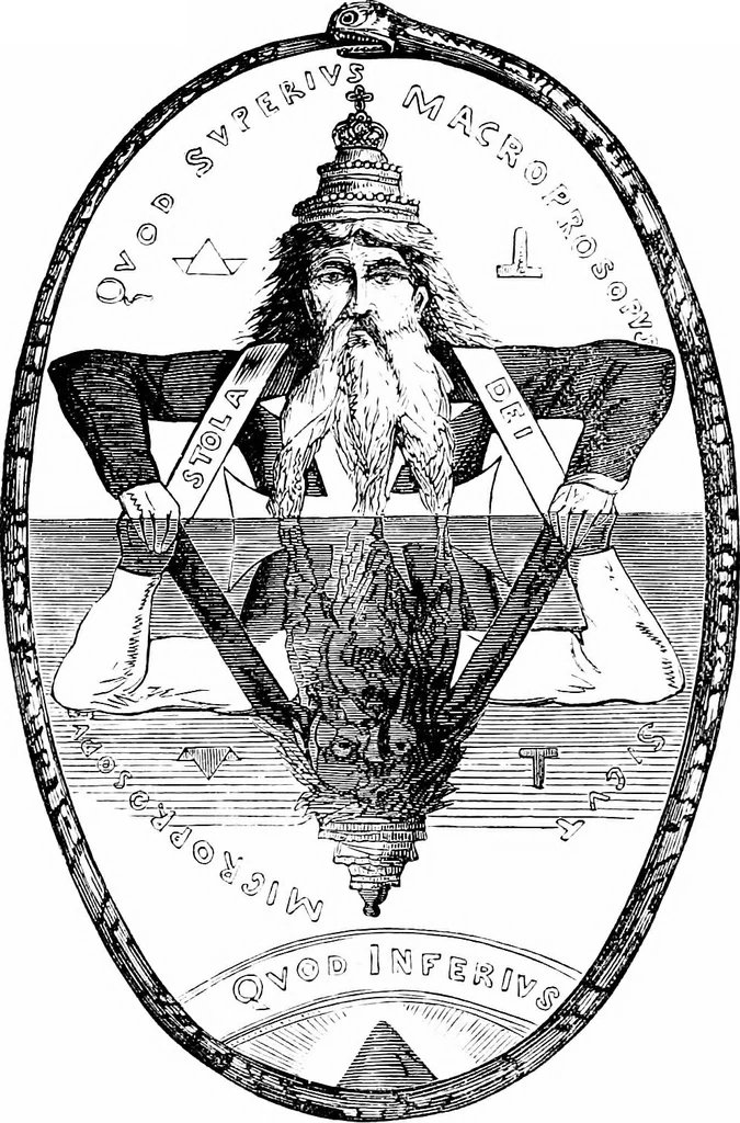 An illustration from A concise history of freemasonry, 1904, leaf 569