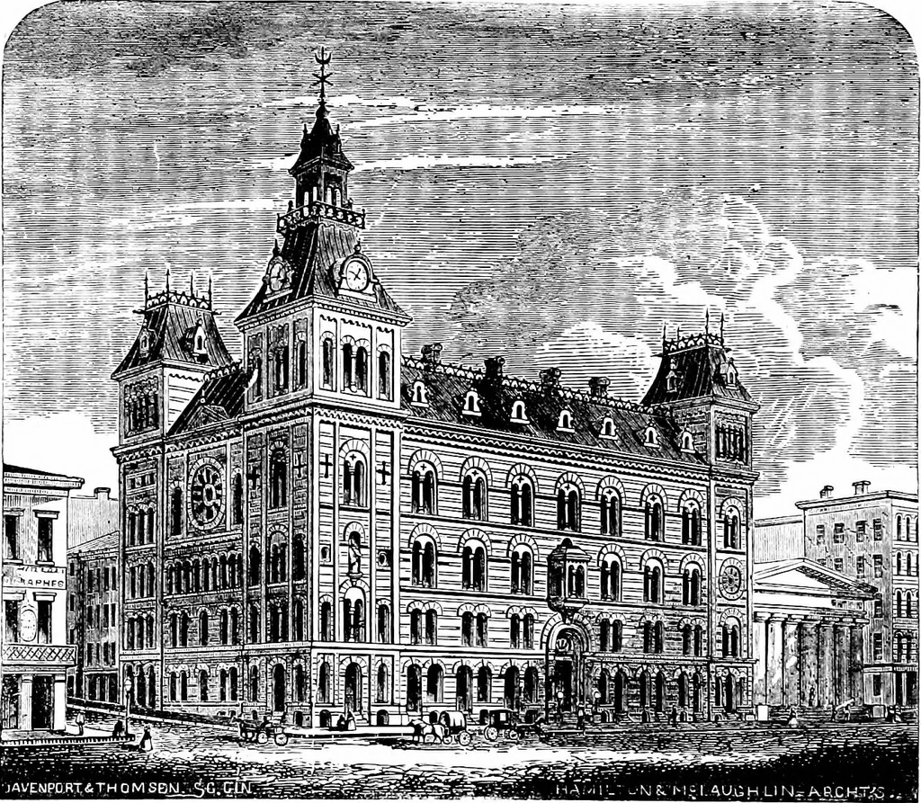 An illustration from A concise history of freemasonry, 1904, leaf 603