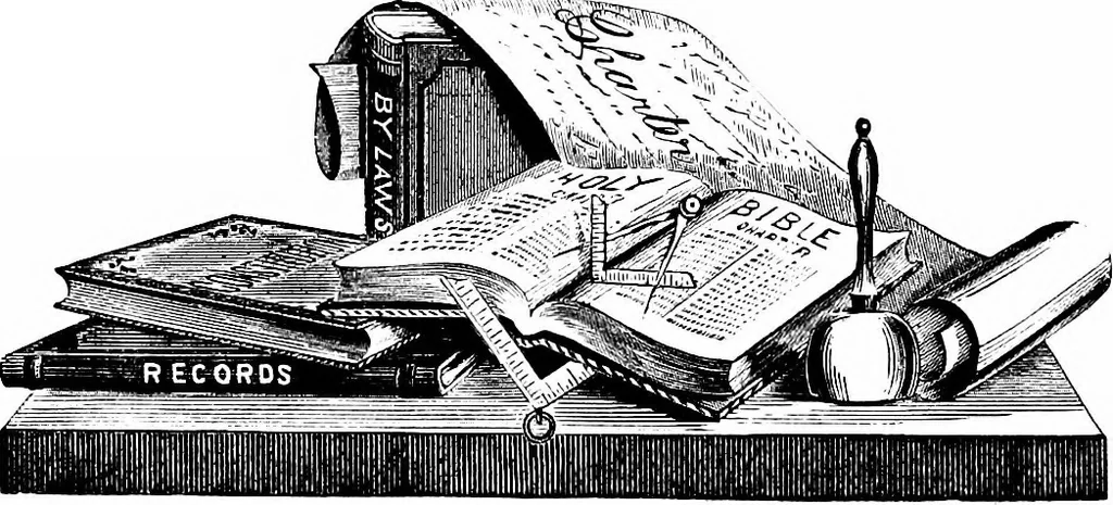 An illustration from A concise history of freemasonry, 1904, leaf 609