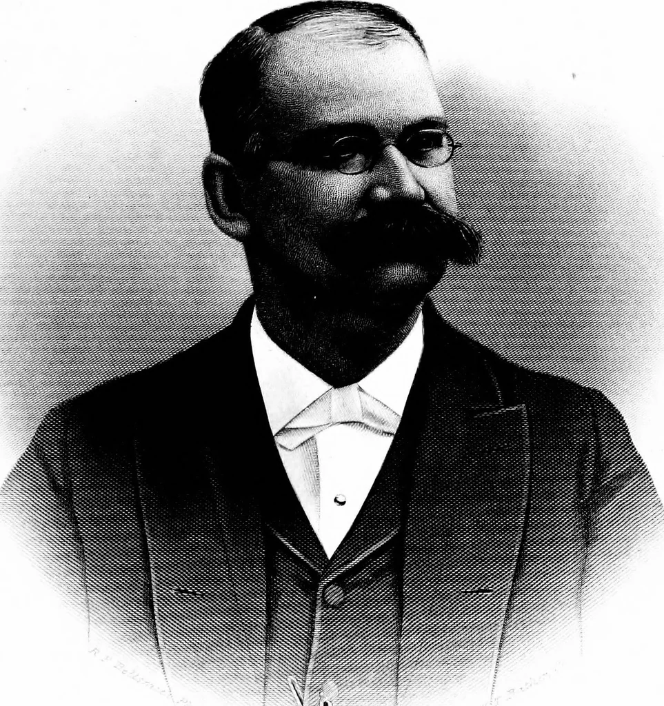 An illustration from A portrait gallery, with biographical sketches of prominent freemasons throughout the United States .., 1892, leaf 128
