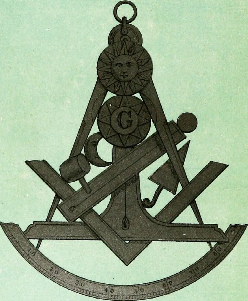 An illustration from History of Freemasonry in Sussex ..., also, A history of the Howard Lodge of Brotherly Love, No. 56, Arundel, a.d. 1736-1878, 1883, leaf 24