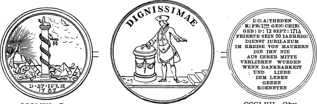 An illustration from The medals of the masonic fraternity described and illustrated, 1880, leaf 328