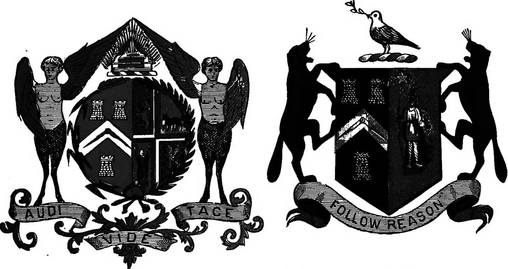 An illustration from The medals of the masonic fraternity described and illustrated, 1880, leaf 632