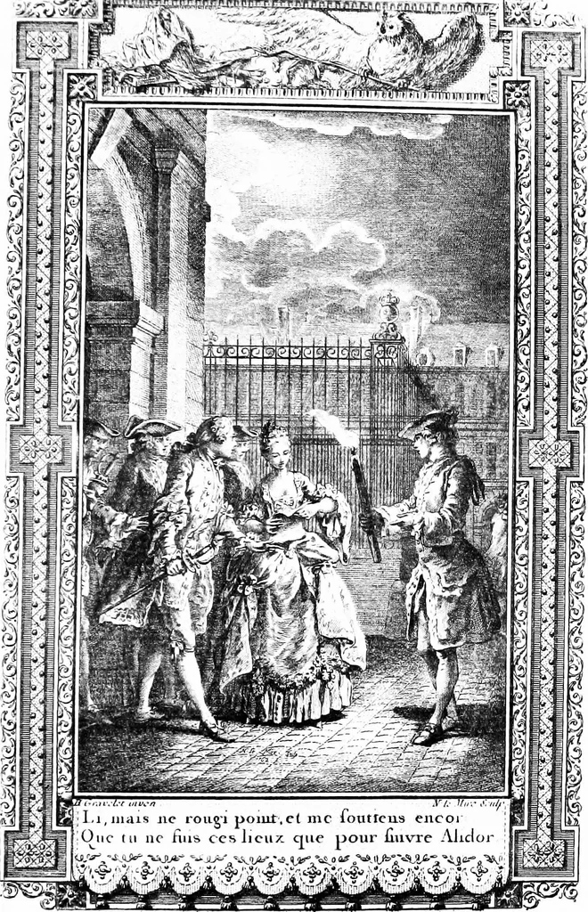 An illustration from Gravelot, 1911, leaf 142