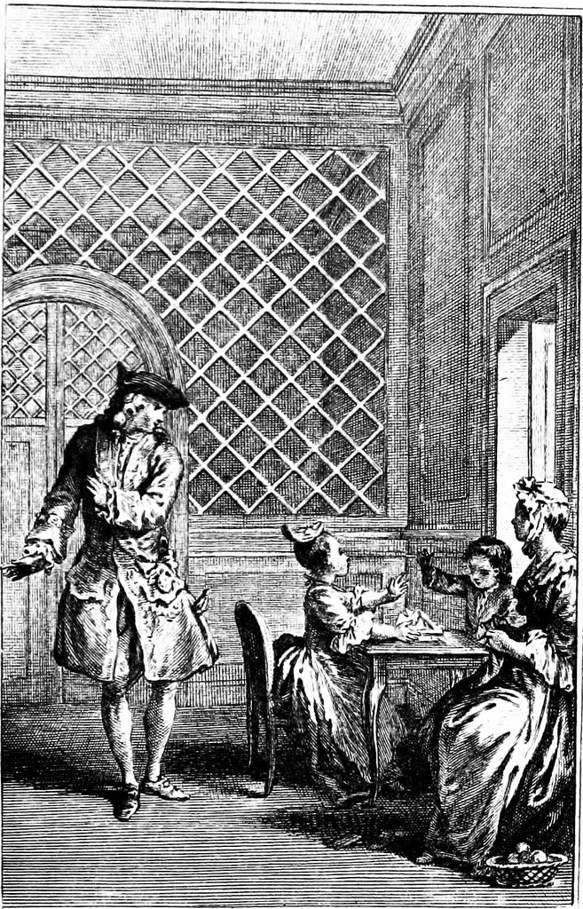 An illustration from Gravelot, 1911, leaf 164