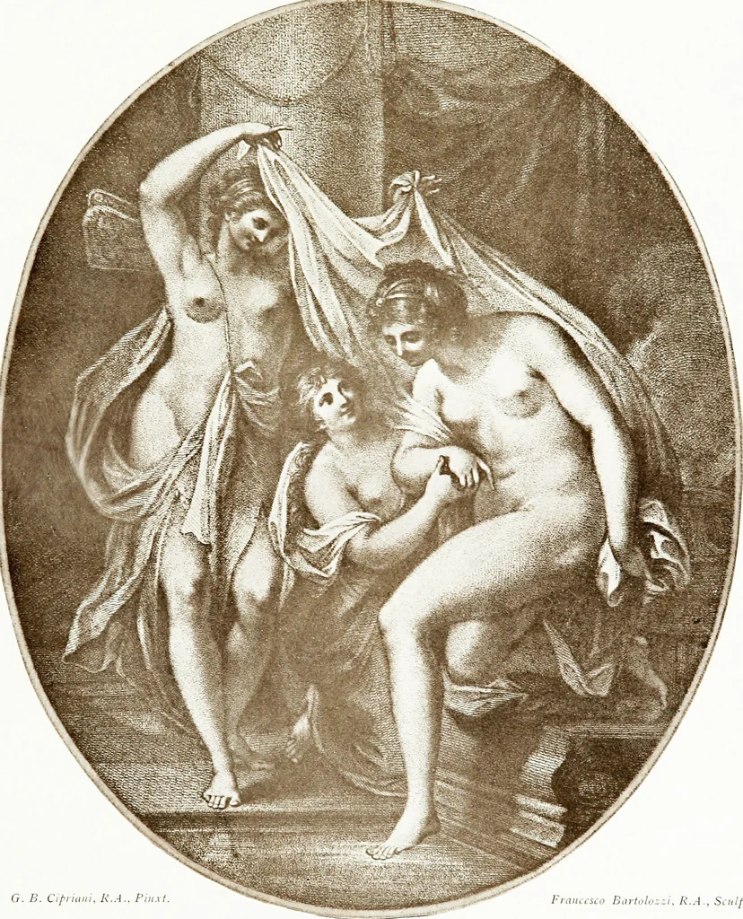 An illustration from Francesco Bartolozzi, R.A.;, 1907, leaf 106