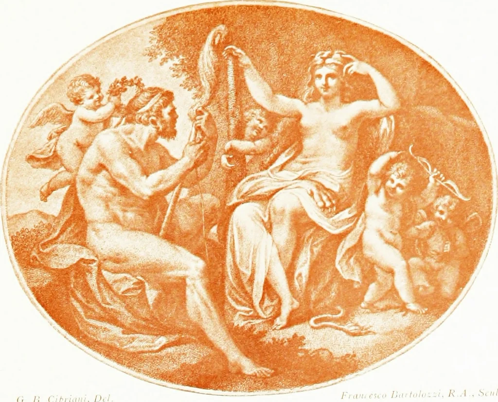 An illustration from Francesco Bartolozzi, R.A.;, 1907, leaf 184