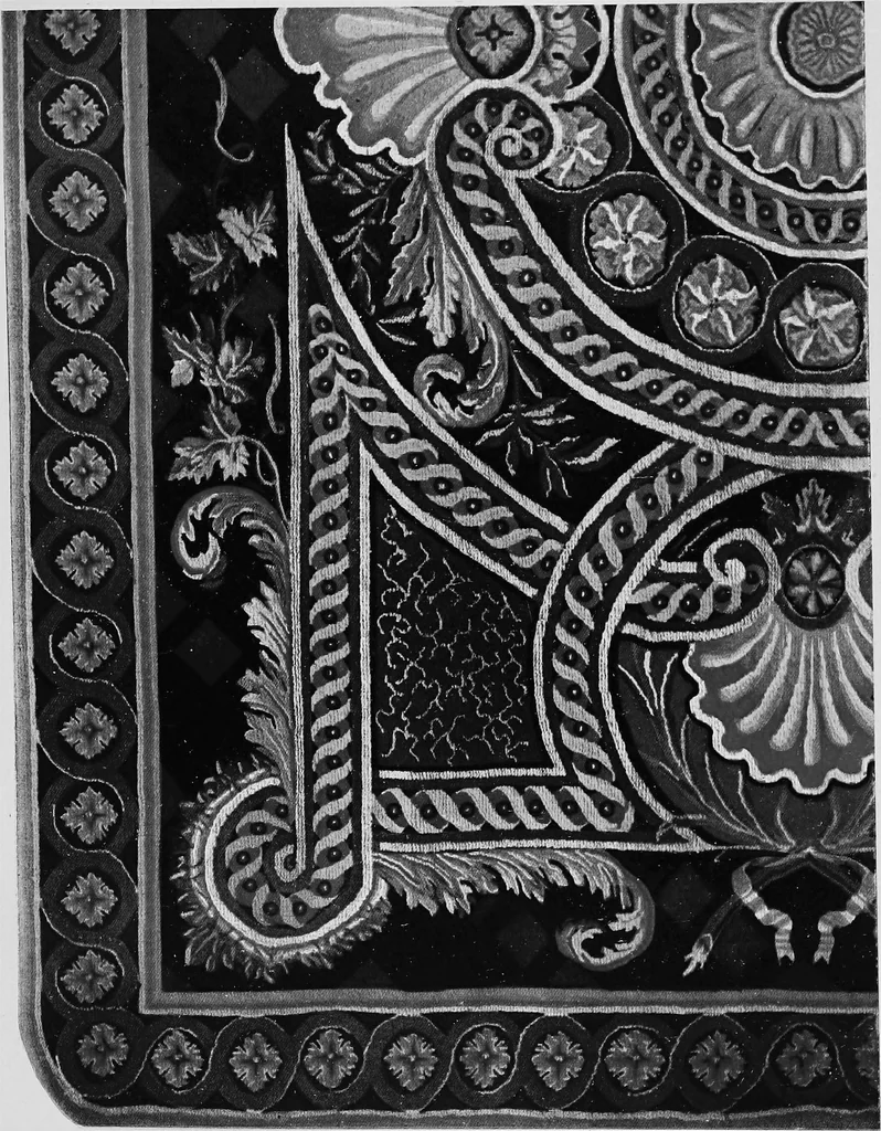 An illustration from Tapestries and carpets from the palace of the Pardo, woven at the royal manufactory of Madrid, loaned by His Majesty the King of Spain for exhibition by the Hispanic society of America, 1917, leaf 114
