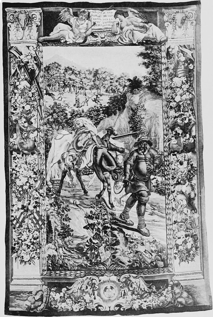 An illustration from Tapestries and carpets from the palace of the Pardo, woven at the royal manufactory of Madrid, loaned by His Majesty the King of Spain for exhibition by the Hispanic society of America, 1917, leaf 66