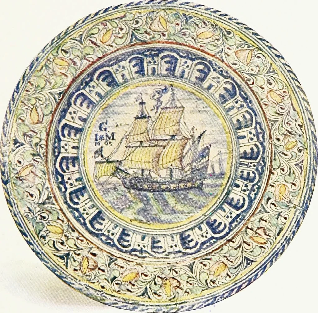 An illustration from A history and description of English earthenware and stoneware (to the beginning of the 19th century), 1904, leaf 124