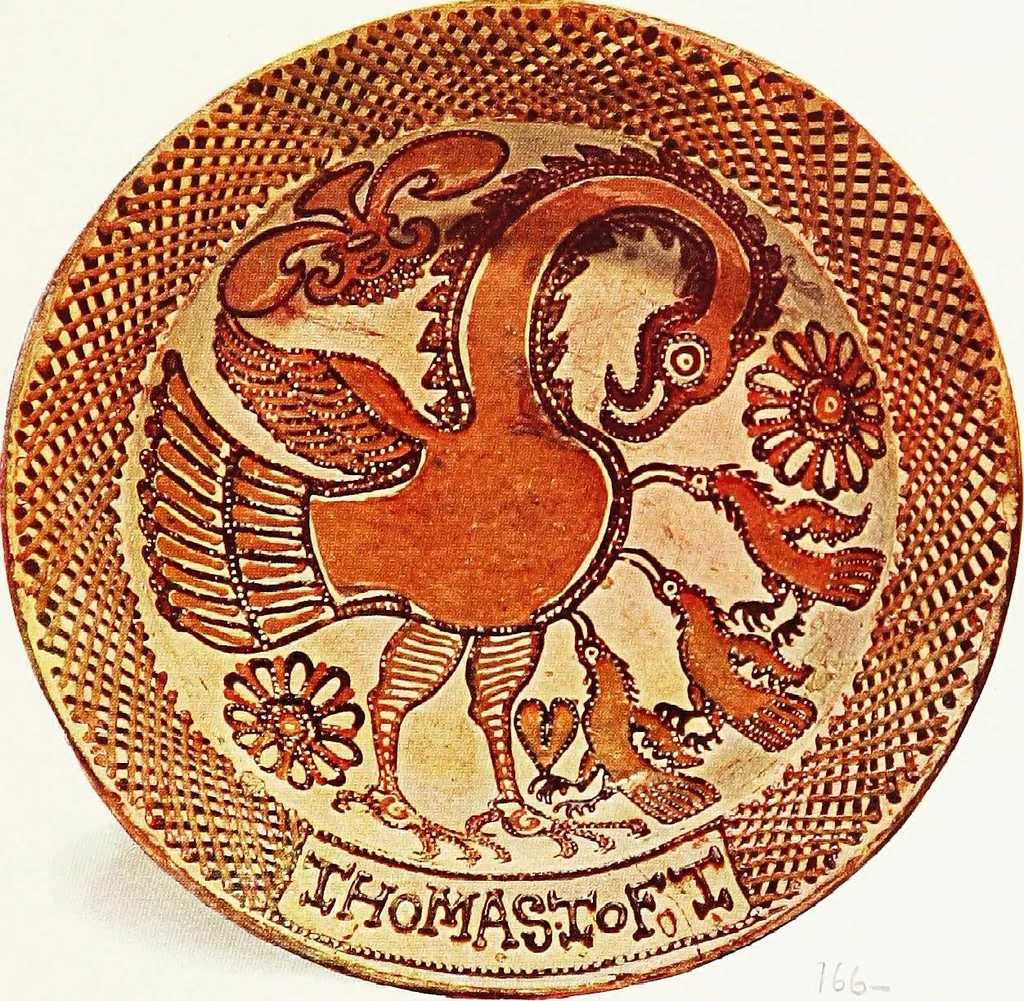An illustration from A history and description of English earthenware and stoneware (to the beginning of the 19th century), 1904, leaf 66