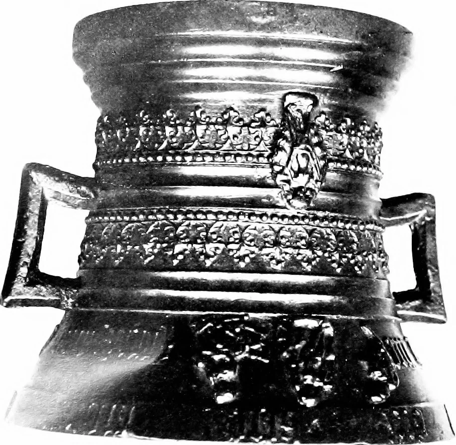 An illustration from Dinanderie; a history and description of mediæval art work in copper, brass and bronze, 1910, leaf 130