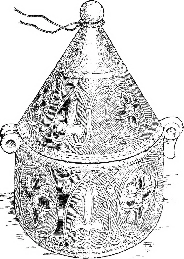 An illustration from Dinanderie; a history and description of mediæval art work in copper, brass and bronze, 1910, leaf 142