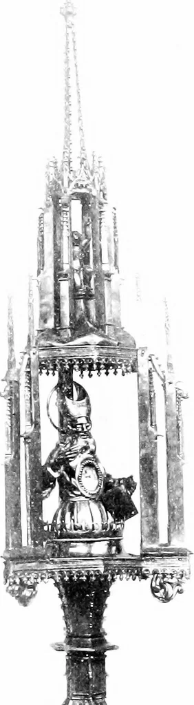An illustration from Dinanderie; a history and description of mediæval art work in copper, brass and bronze, 1910, leaf 144