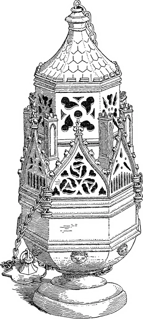 An illustration from Dinanderie; a history and description of mediæval art work in copper, brass and bronze, 1910, leaf 182