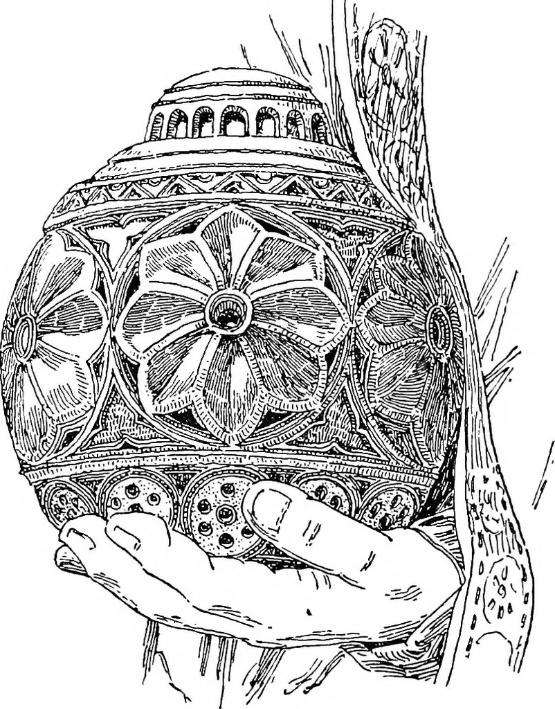 An illustration from Dinanderie; a history and description of mediæval art work in copper, brass and bronze, 1910, leaf 188
