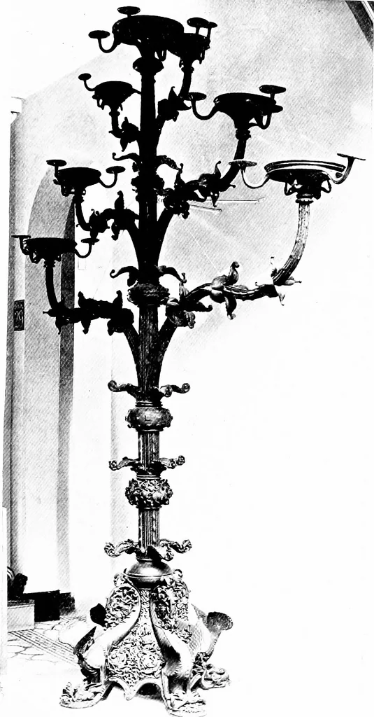 An illustration from Dinanderie; a history and description of mediæval art work in copper, brass and bronze, 1910, leaf 192