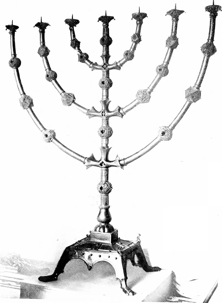 An illustration from Dinanderie; a history and description of mediæval art work in copper, brass and bronze, 1910, leaf 196