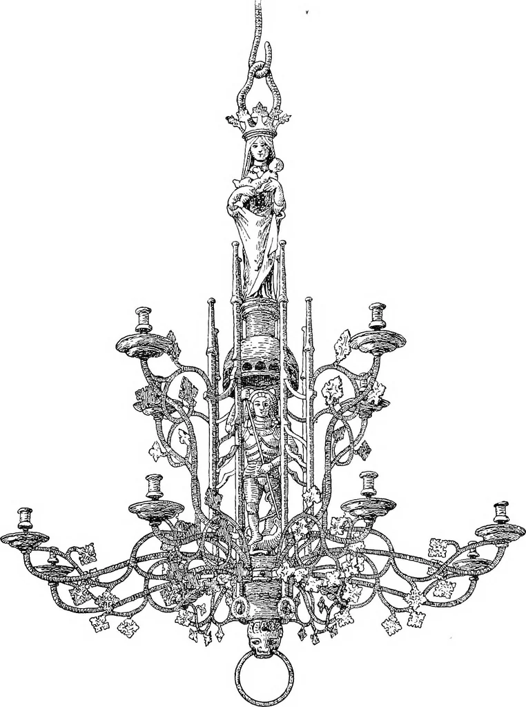 An illustration from Dinanderie; a history and description of mediæval art work in copper, brass and bronze, 1910, leaf 211