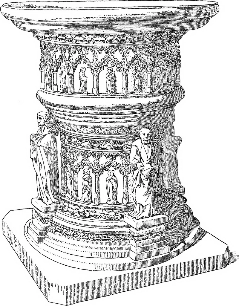 An illustration from Dinanderie; a history and description of mediæval art work in copper, brass and bronze, 1910, leaf 255