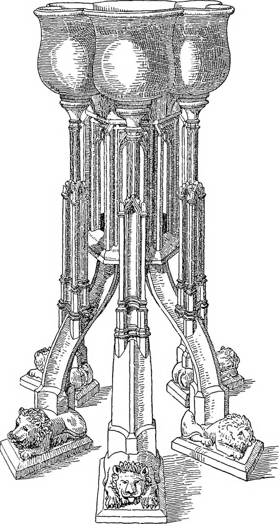 An illustration from Dinanderie; a history and description of mediæval art work in copper, brass and bronze, 1910, leaf 257