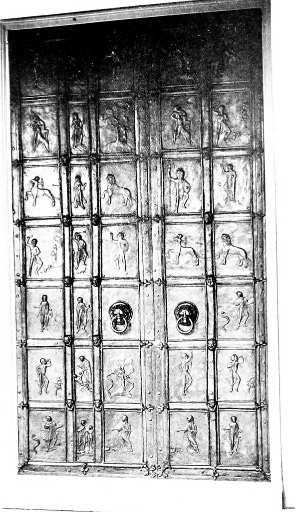 An illustration from Dinanderie; a history and description of mediæval art work in copper, brass and bronze, 1910, leaf 276