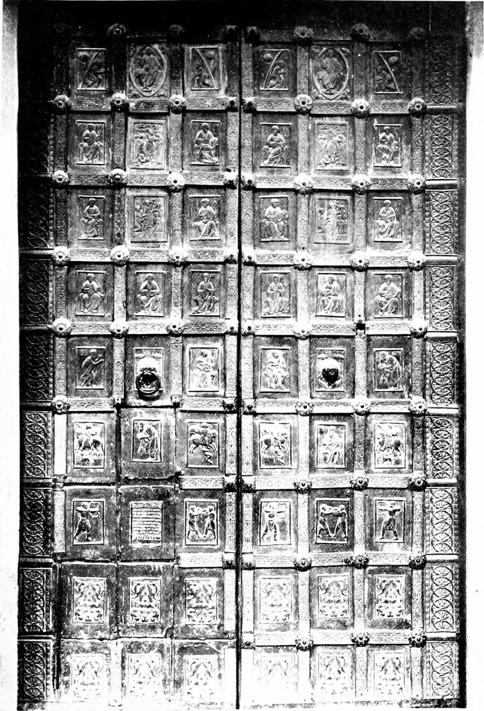 An illustration from Dinanderie; a history and description of mediæval art work in copper, brass and bronze, 1910, leaf 286