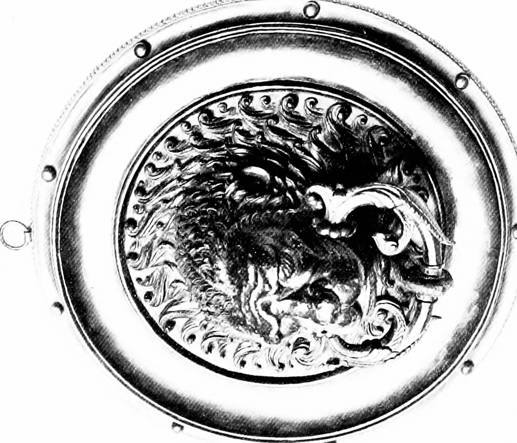 An illustration from Dinanderie; a history and description of mediæval art work in copper, brass and bronze, 1910, leaf 304