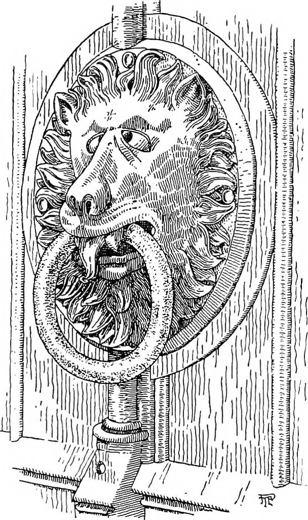 An illustration from Dinanderie; a history and description of mediæval art work in copper, brass and bronze, 1910, leaf 306