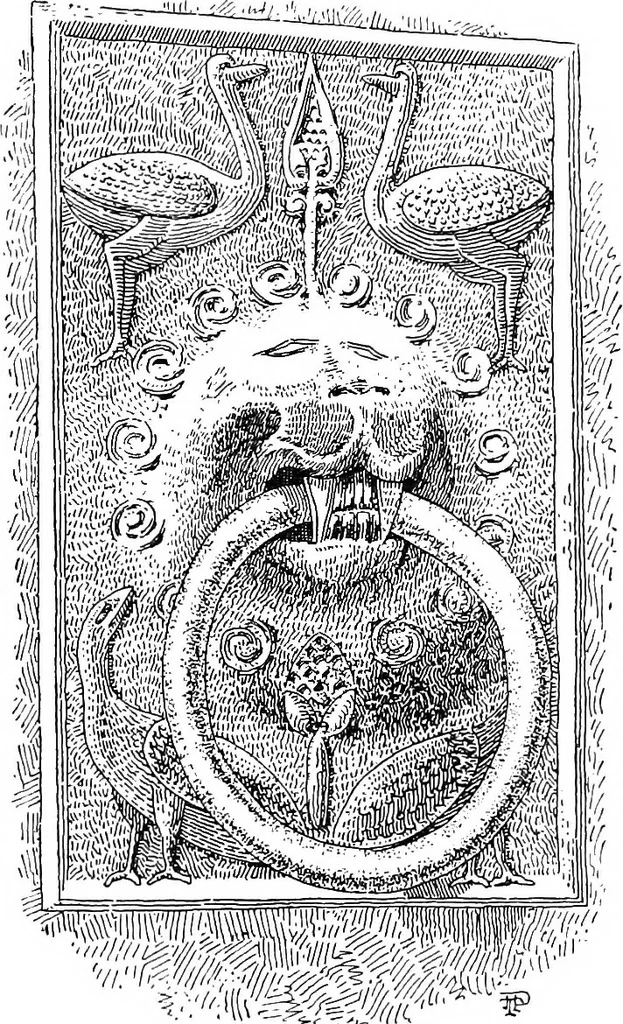 An illustration from Dinanderie; a history and description of mediæval art work in copper, brass and bronze, 1910, leaf 306