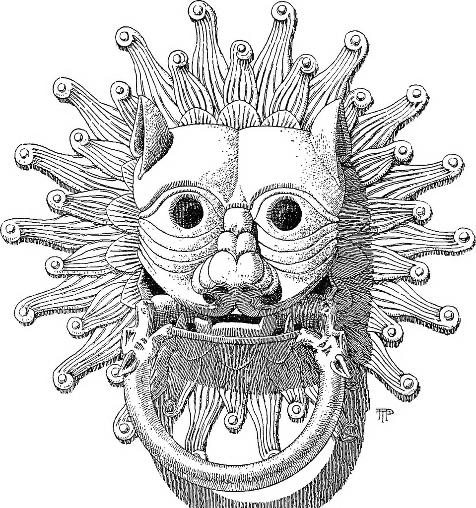 An illustration from Dinanderie; a history and description of mediæval art work in copper, brass and bronze, 1910, leaf 57