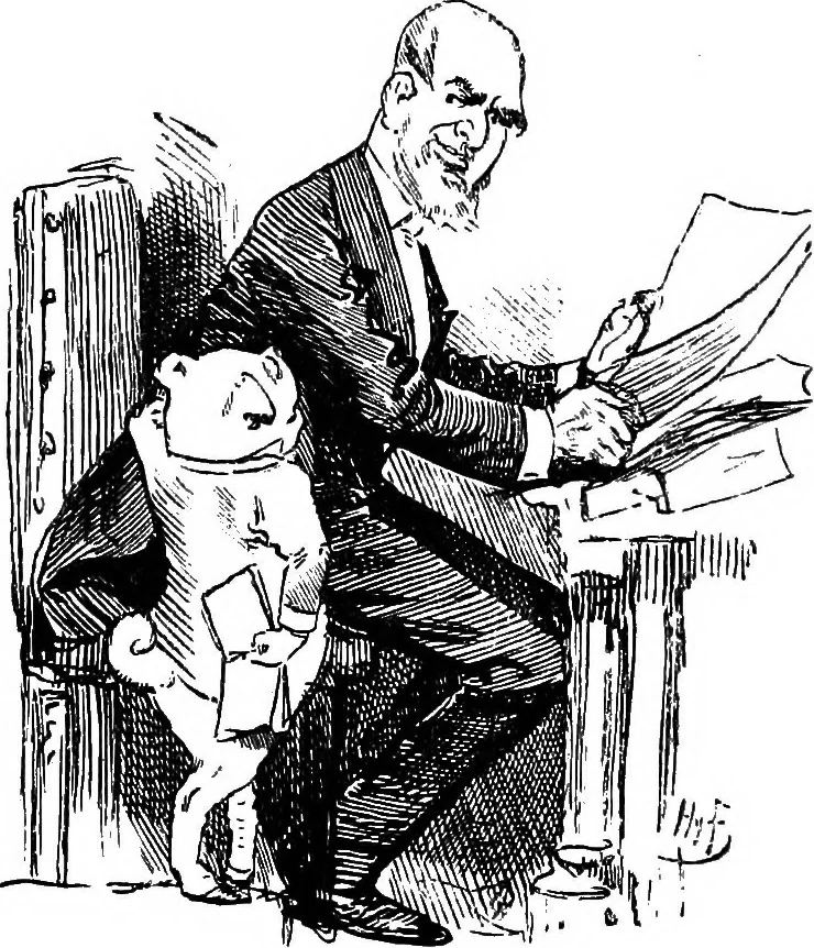 An illustration from M.P.'s in session, from Mr. Punch's parliamentary portrait gallery, 1889, leaf 11