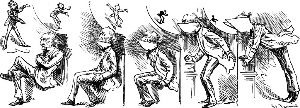 An illustration from M.P.'s in session, from Mr. Punch's parliamentary portrait gallery, 1889, leaf 18