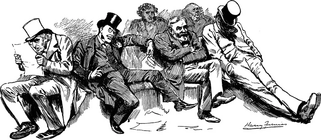 An illustration from M.P.'s in session, from Mr. Punch's parliamentary portrait gallery, 1889, leaf 26