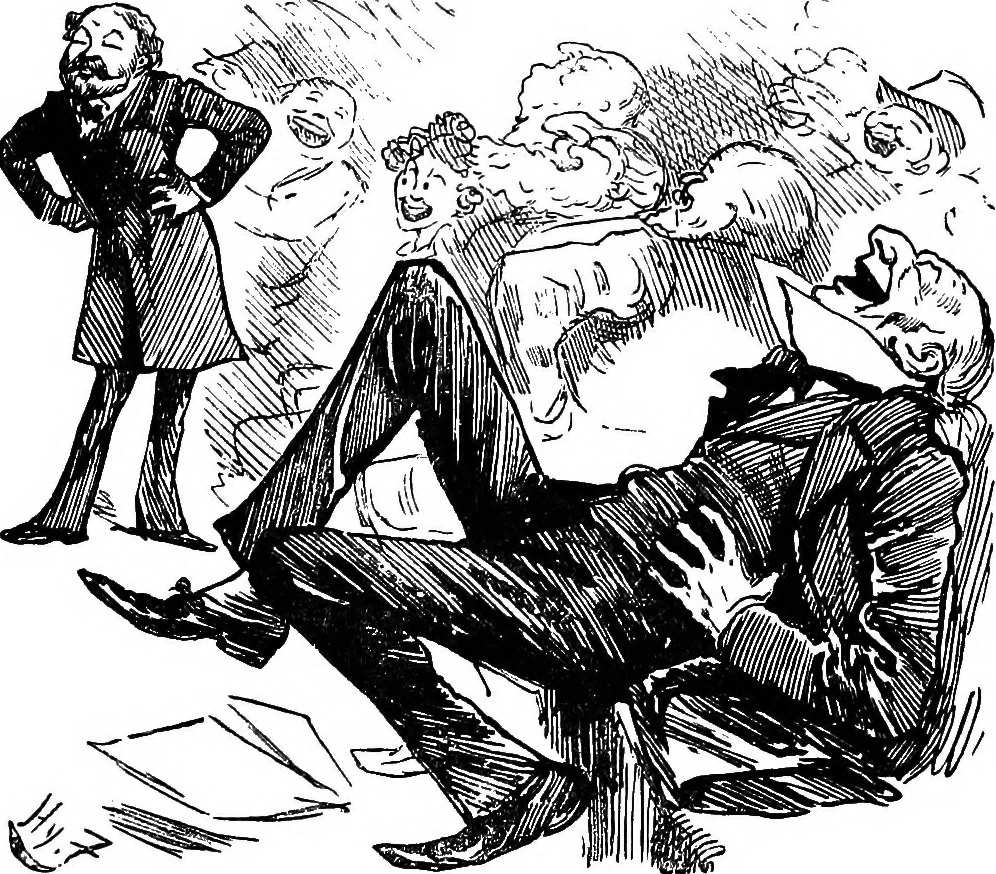 An illustration from M.P.'s in session, from Mr. Punch's parliamentary portrait gallery, 1889, leaf 30
