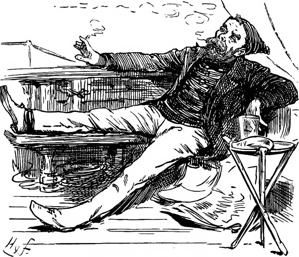 An illustration from M.P.'s in session, from Mr. Punch's parliamentary portrait gallery, 1889, leaf 33