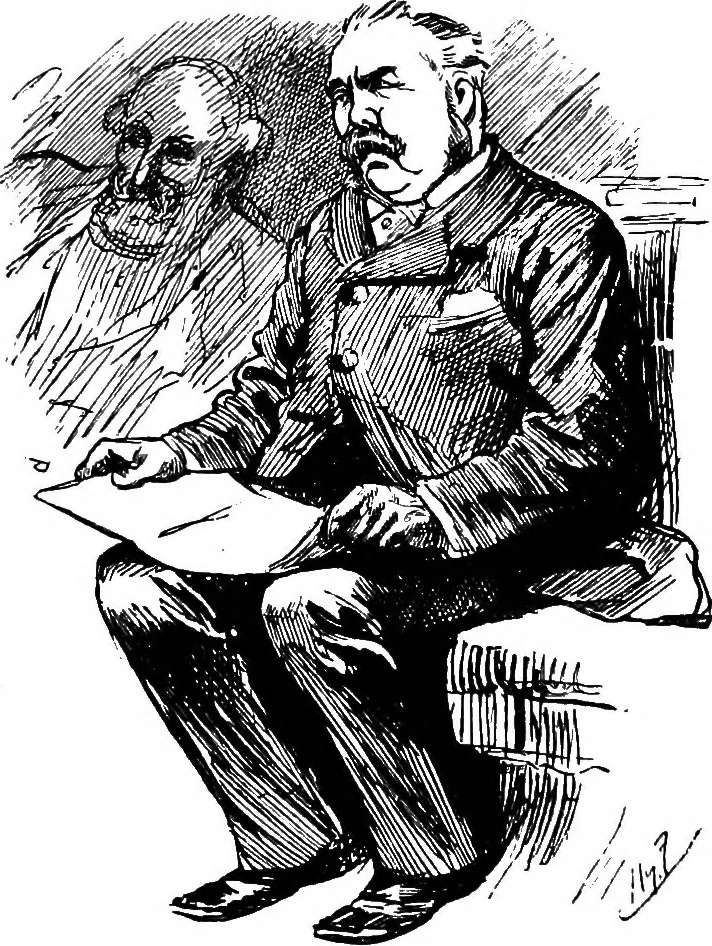 An illustration from M.P.'s in session, from Mr. Punch's parliamentary portrait gallery, 1889, leaf 51
