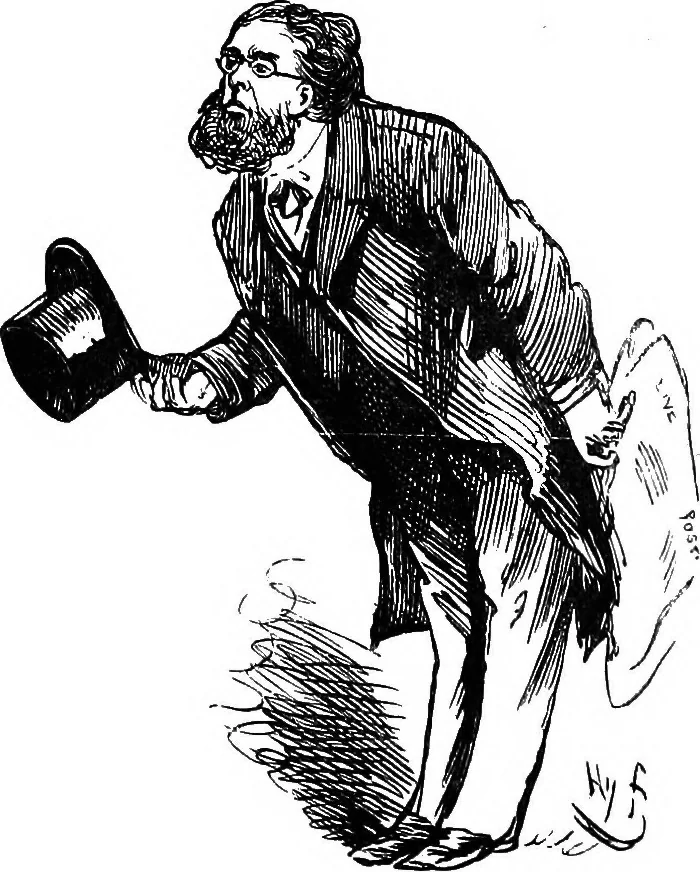 An illustration from M.P.'s in session, from Mr. Punch's parliamentary portrait gallery, 1889, leaf 57