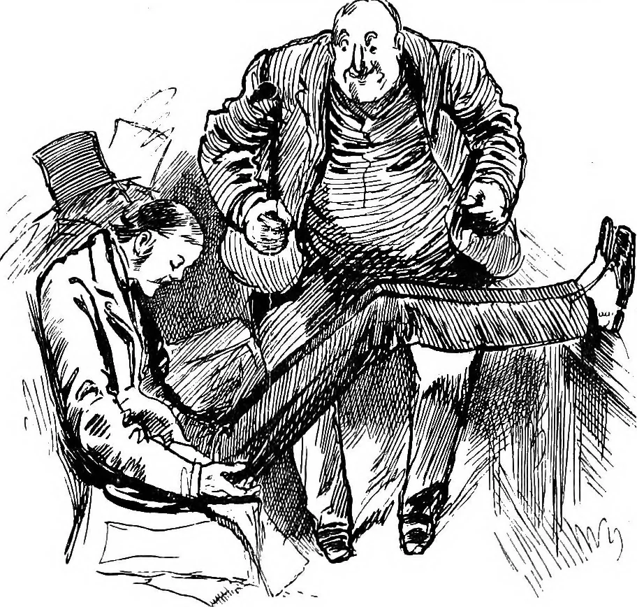 An illustration from M.P.'s in session, from Mr. Punch's parliamentary portrait gallery, 1889, leaf 62