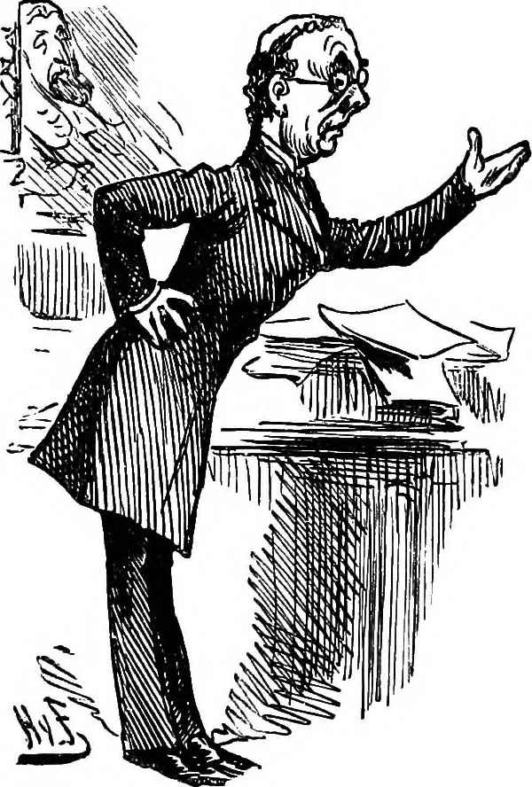An illustration from M.P.'s in session, from Mr. Punch's parliamentary portrait gallery, 1889, leaf 69