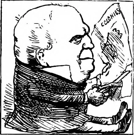 An illustration from M.P.'s in session, from Mr. Punch's parliamentary portrait gallery, 1889, leaf 70