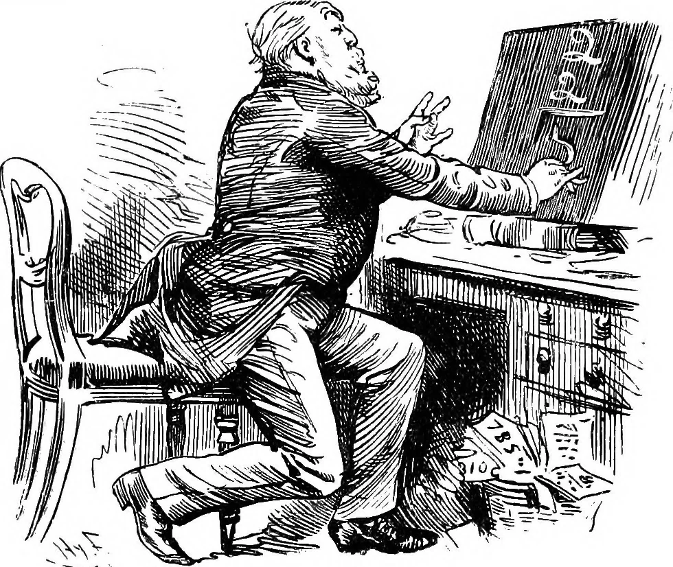 An illustration from M.P.'s in session, from Mr. Punch's parliamentary portrait gallery, 1889, leaf 72