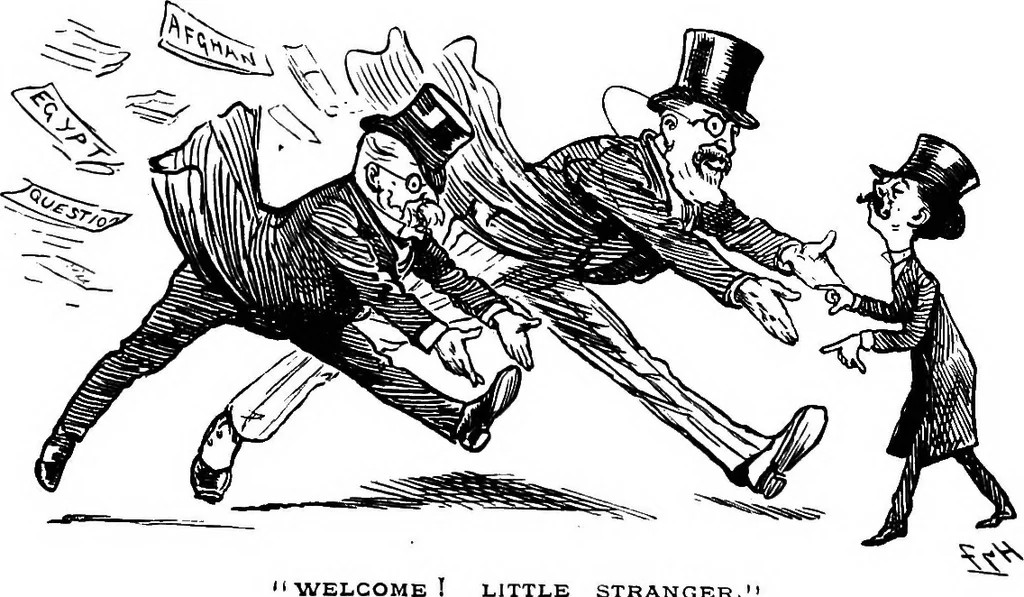 An illustration from M.P.'s in session, from Mr. Punch's parliamentary portrait gallery, 1889, leaf 81