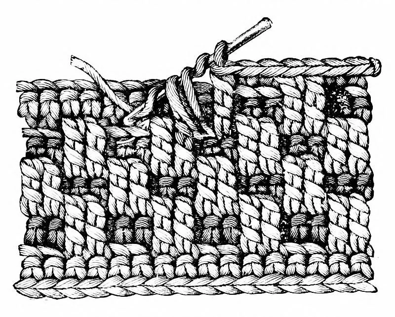 An illustration from The dictionary of needlework, an encyclopædia of artistic, plain, and fancy needlework, Church embroidery, lace, and ornamental needlework, 1882, leaf 140
