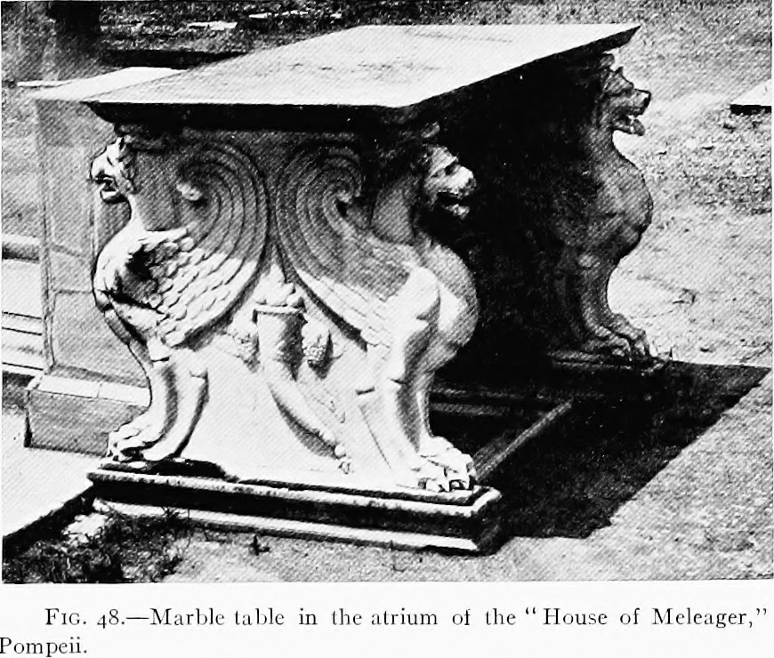 An illustration from Studies in ancient furniture; couches and beds of the Greeks, Etruscans and Romans, 1905, leaf 100