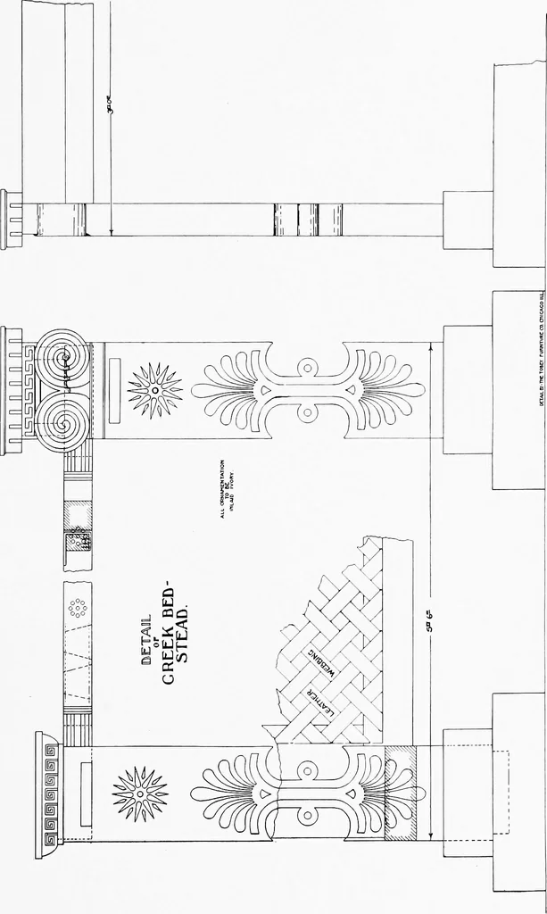 An illustration from Studies in ancient furniture; couches and beds of the Greeks, Etruscans and Romans, 1905, leaf 136