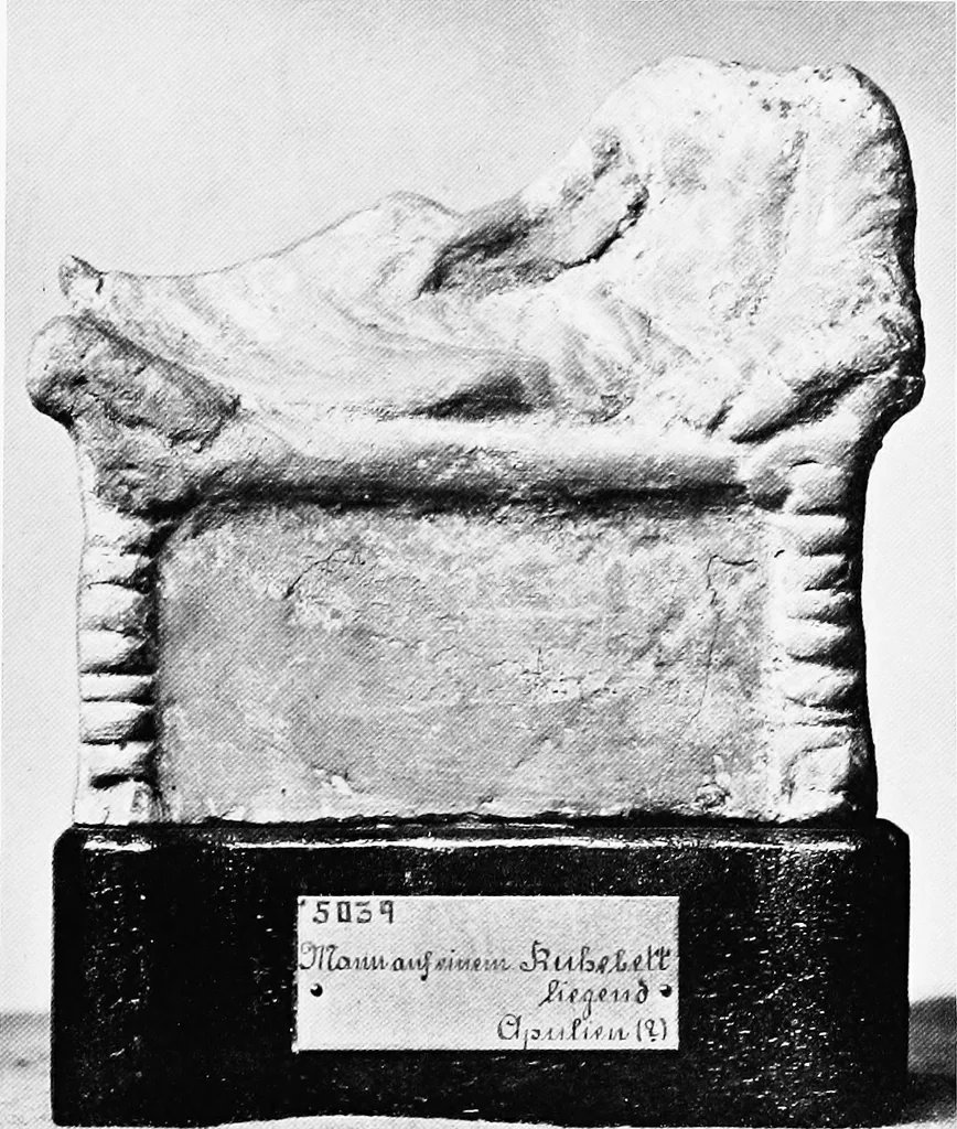 An illustration from Studies in ancient furniture; couches and beds of the Greeks, Etruscans and Romans, 1905, leaf 146